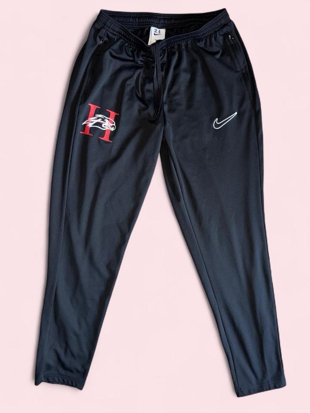 Nike Black Kids Joggers with Red Team Accent Size L